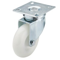 DRAPER 75mm Dia. Swivel Plate Fixing Nylon Wheel - S.W.L. 70Kg £7.49